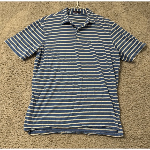 johnnie-O Other - Johnnie-O Polo Shirt‎ Men's L Performance Golf Striped Stretch Active